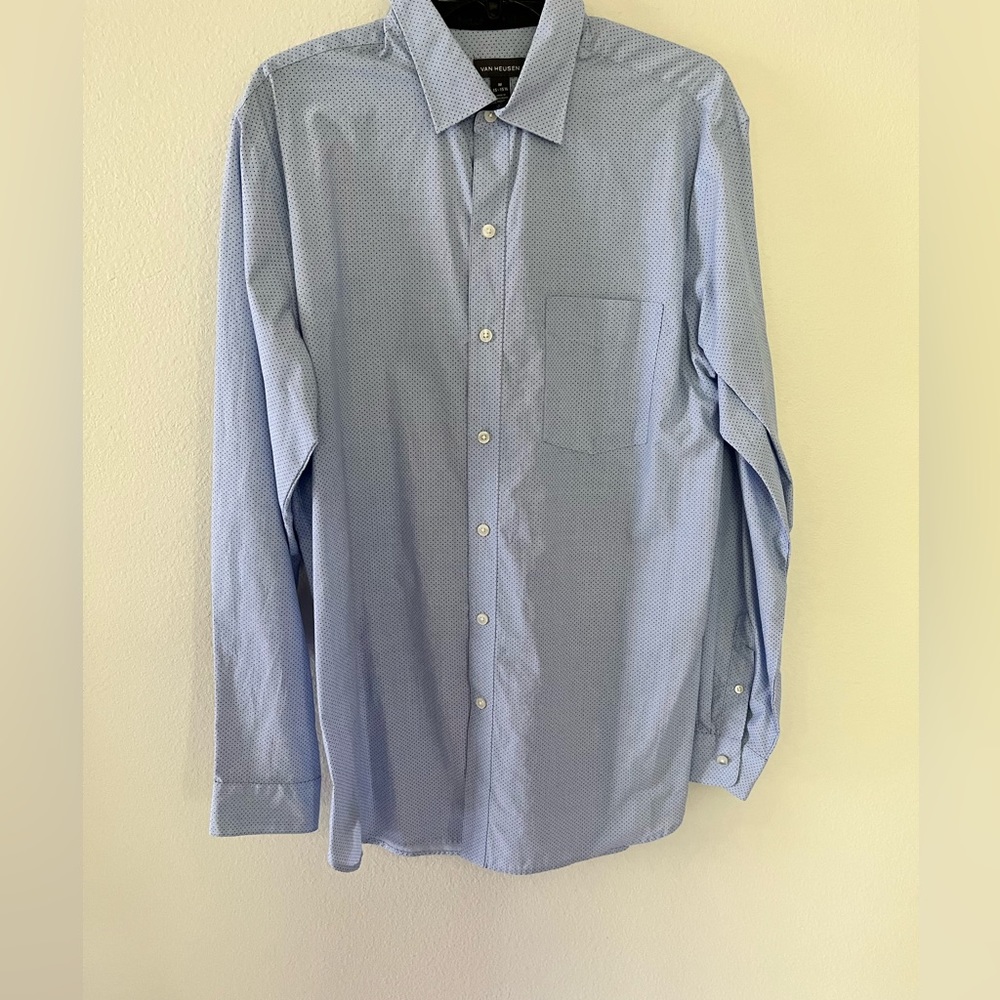 Van Heusen Blue dot men’s dress shirt